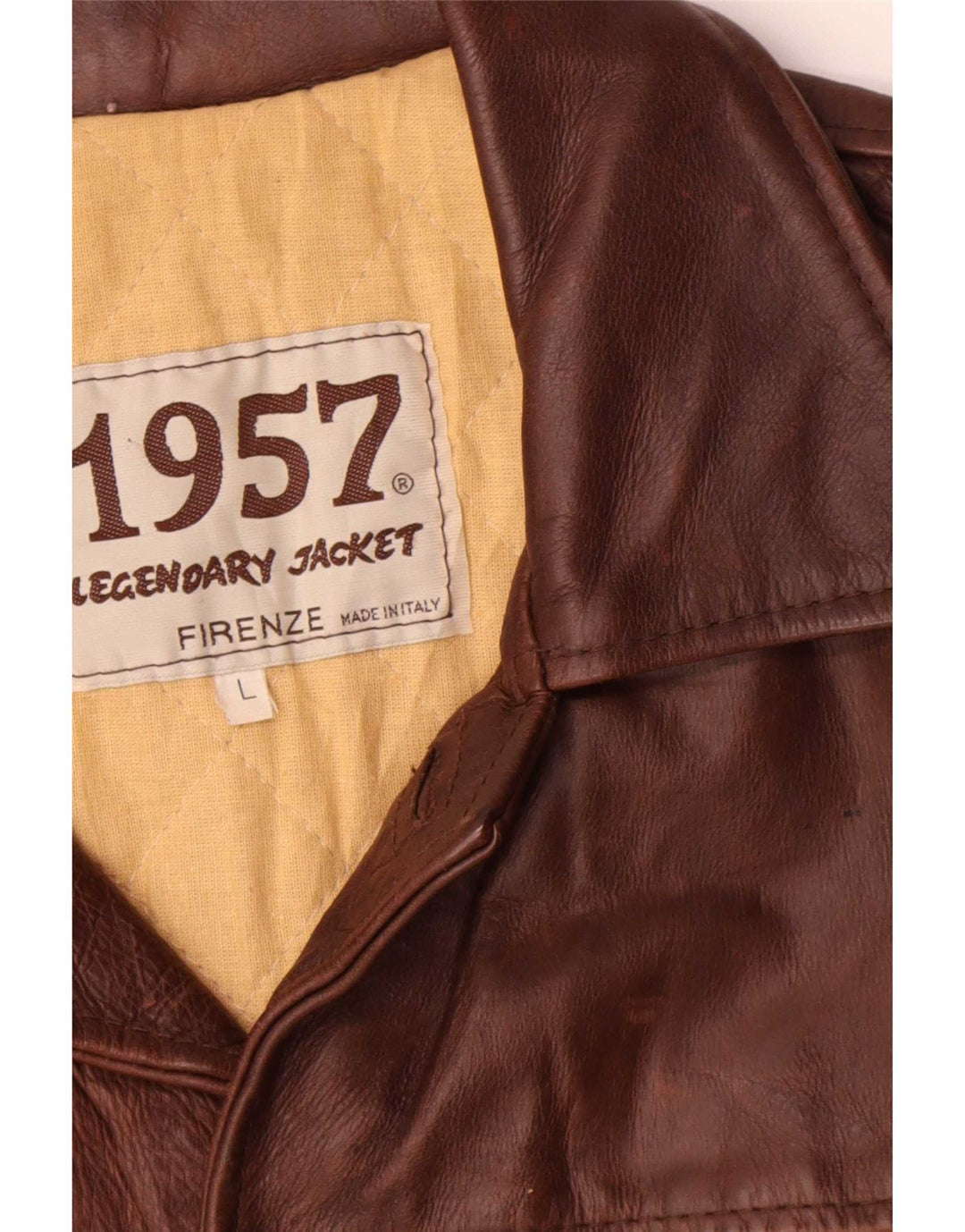 Legendary Jacket 1957 Мужской кожаный пиджак на 4 пуговицах UK 40, большой коричневый цвет