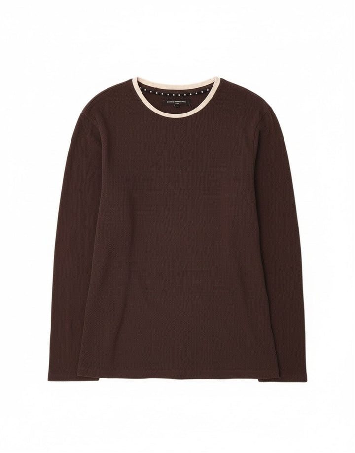 Мужской топ French Connection с длинным рукавом, большой серый хлопок