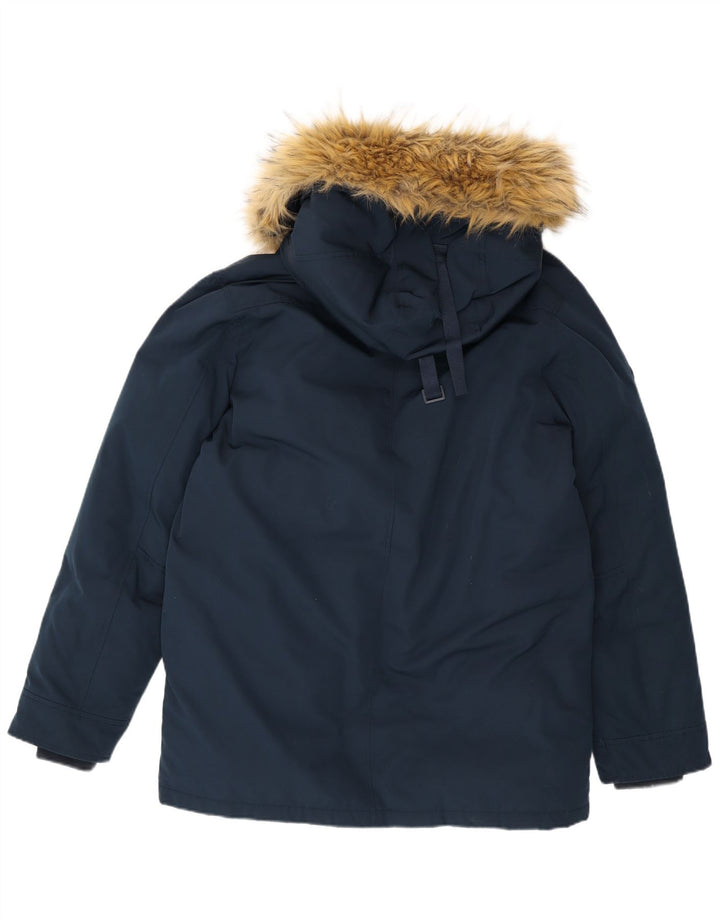 Мужская утепленная куртка с капюшоном Superdry UK 42 XL Темно-синий полиэстер