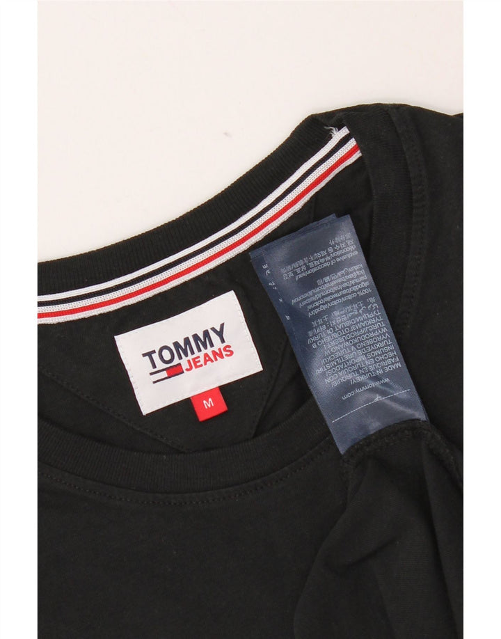 Мужская футболка Tommy Hilfiger из хлопка среднего размера, черная