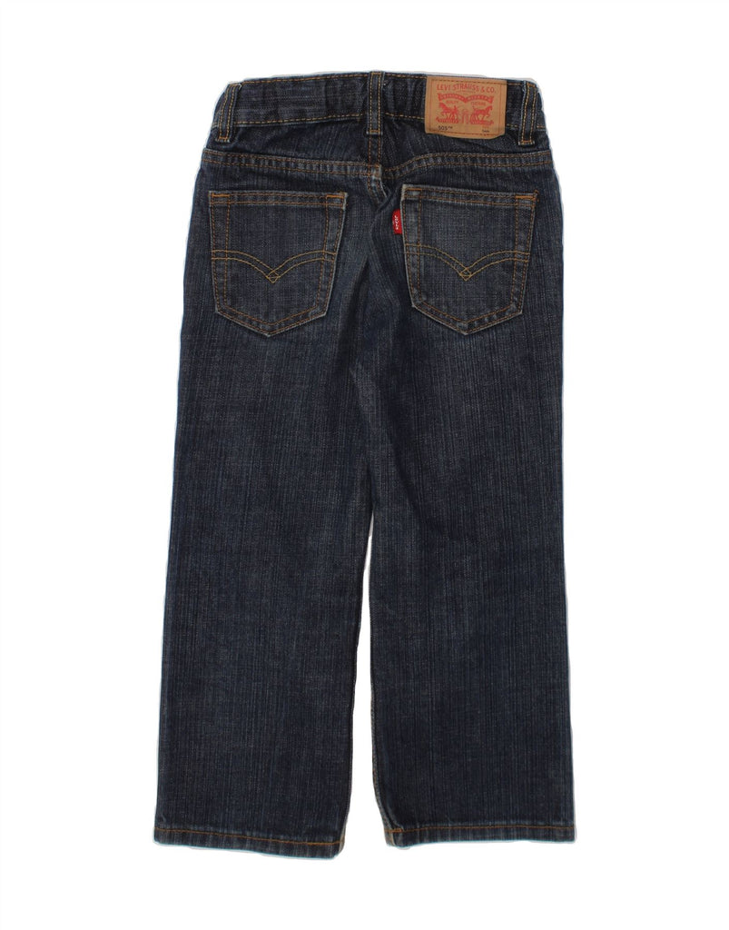 LEVI'S Boys 505 Straight Jeans 4-5 Years W22 L17 Navy Blue Cotton Vintage Levi's and Second-Hand Levi's from Messina Hembry 
