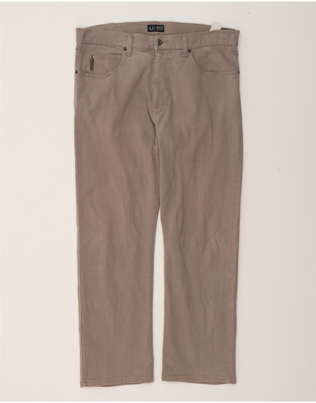 Мужские прямые повседневные брюки Armani W36 L28 серые, хлопковые