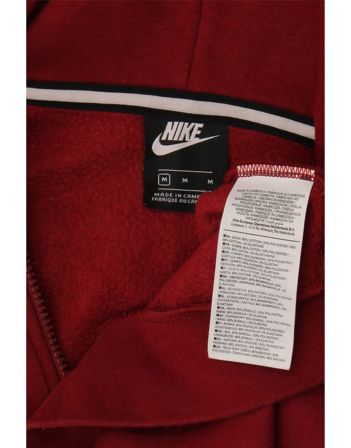 Мужской джемпер с капюшоном Nike среднего красного цвета, хлопок