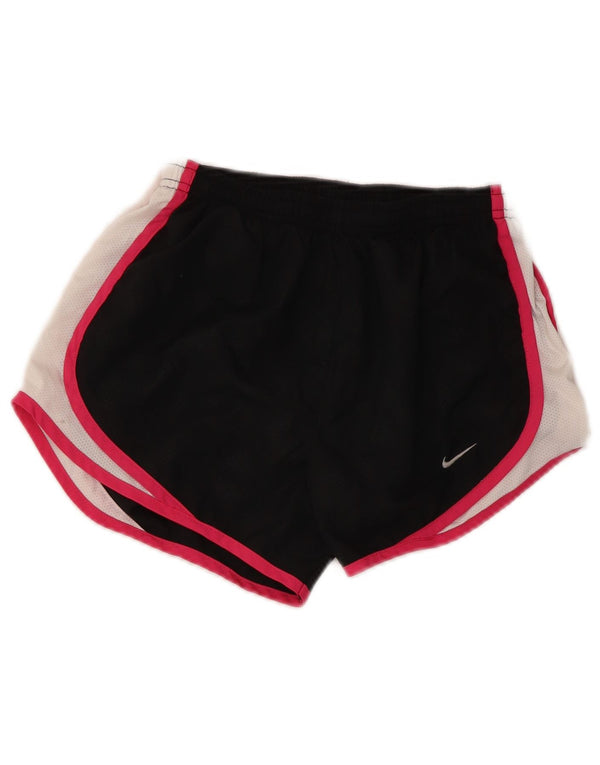 Женские спортивные шорты Nike UK 6/8 XS, черные, полиэстер с цветными блоками