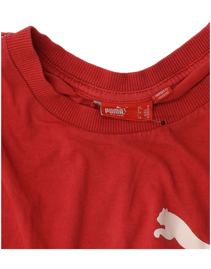 Мужская футболка с рисунком Puma, средний красный