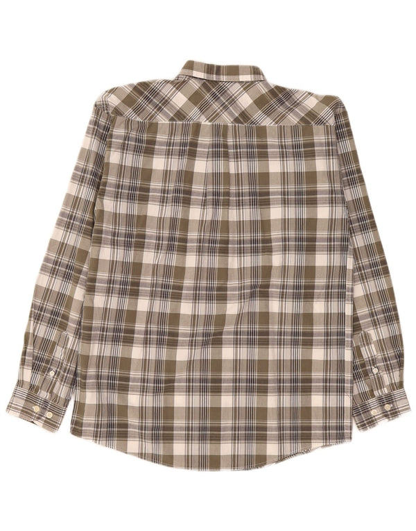 Рубашка Tommy Hilfiger для мальчиков 15–16 лет XL, хаки в клетку, хлопок