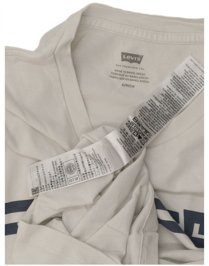 Мужская футболка с рисунком Levi's, маленький белый хлопок