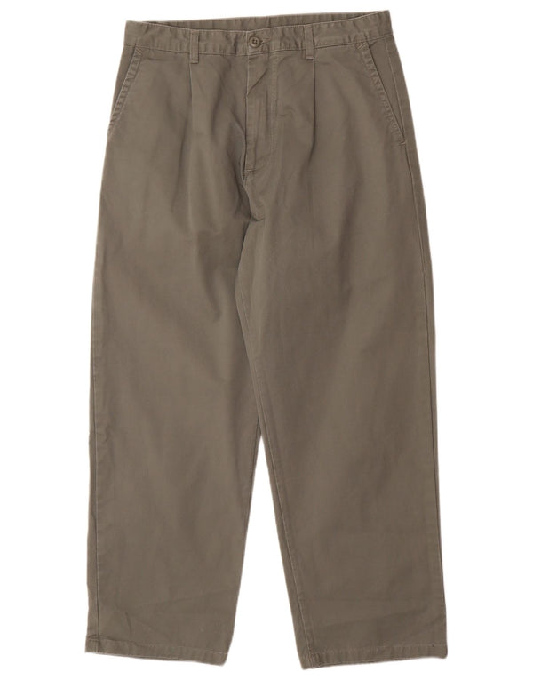 CARHARTT Mens Loose Fit Chino Trousers W30 L27 Khaki Cotton