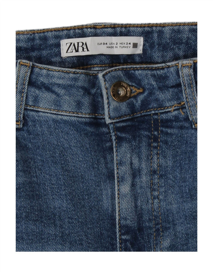 Женские расклешенные джинсы Zara EU 34 2XS W24 L31 синие