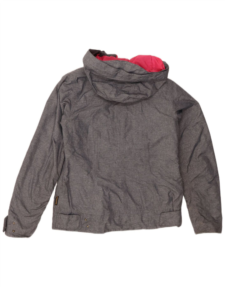 Женская ветровка с капюшоном Jack Wolfskin UK 10, маленький серый полиэстер