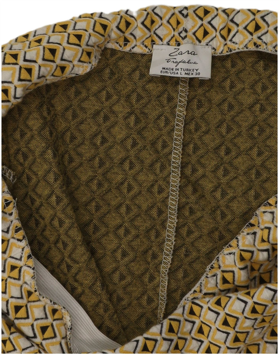 Женская юбка-карандаш Zara, большая W30, желтая с геометрическим рисунком