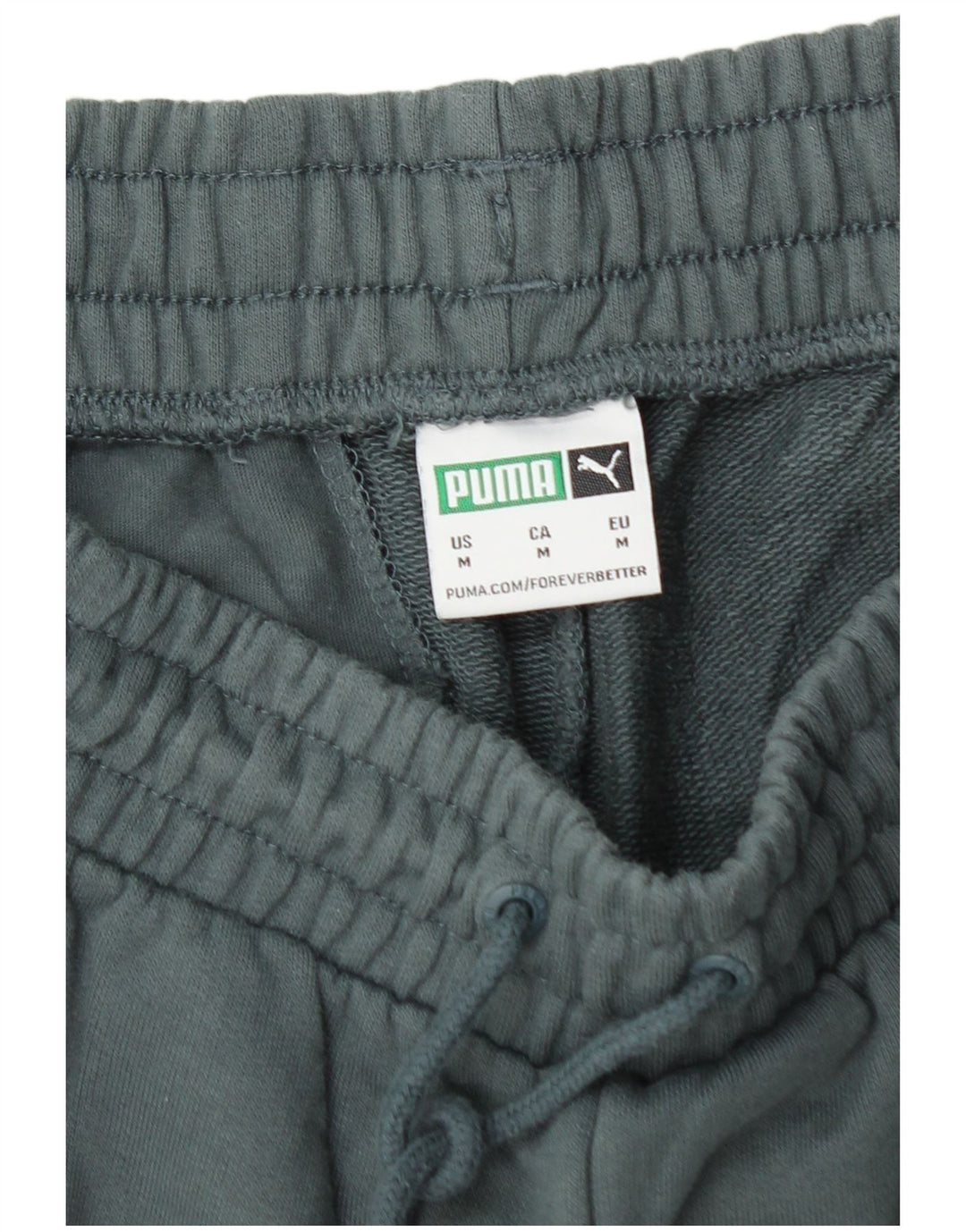Мужские спортивные шорты PUMA, хлопок среднего зеленого цвета