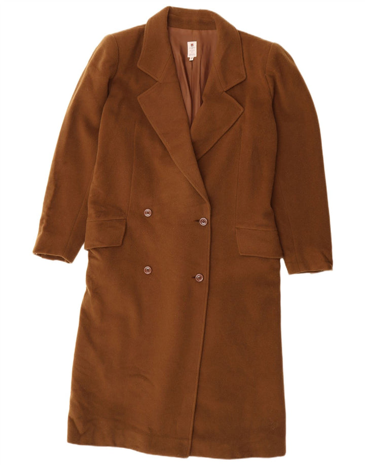 Женское двубортное пальто Ungaro IT 42 Medium Brown из натуральной шерсти