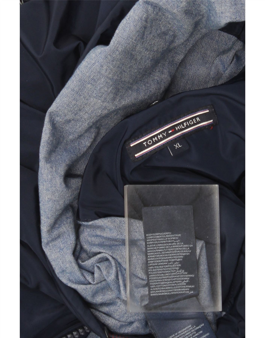 Мужская ветровка Tommy Hilfiger UK 42 XL темно-синяя из полиэстера