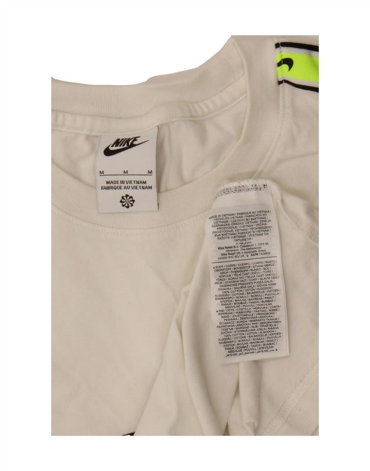NIKE Mens Graphic T-Shirt Top Medium White Cotton Vintage Nike and Second-Hand Nike from Messina Hembry 
