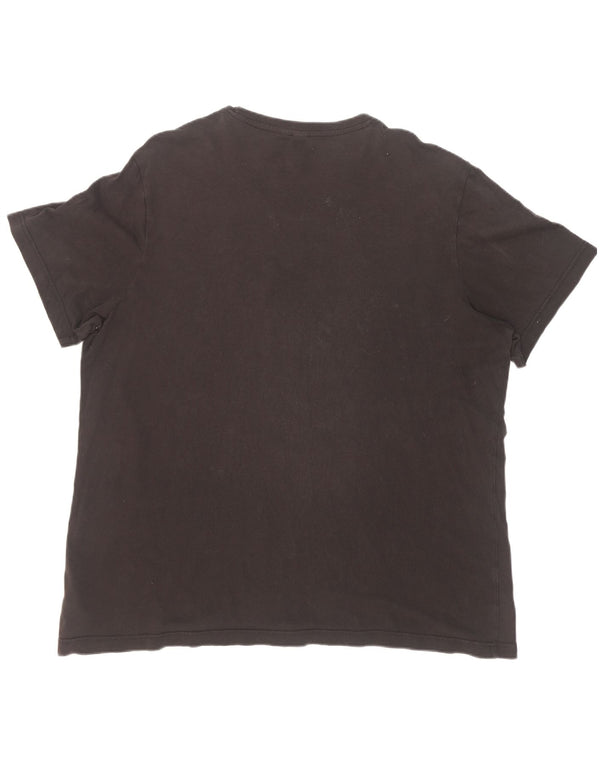Adidas Мужская футболка с рисунком Top XL Черный хлопок