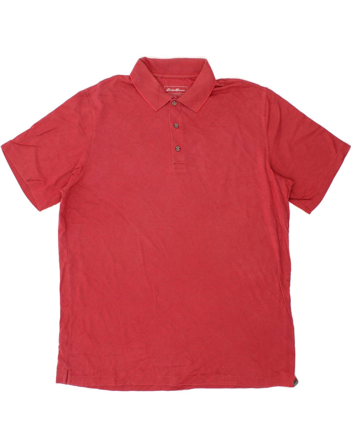 EDDIE BAUER Mens Tall Polo Shirt XL Red Cotton Vintage Eddie Bauer and Second-Hand Eddie Bauer from Messina Hembry 