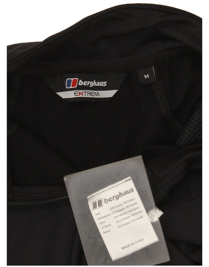 Berghaus Мужской пуловер с воротником на молнии, спортивный костюм, средний черный полиэстер