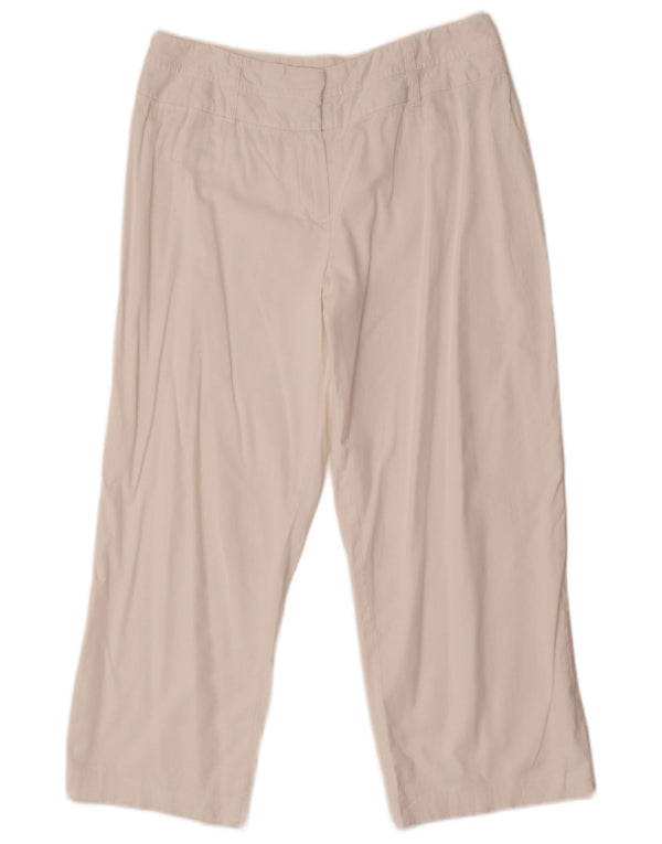 Женские прямые укороченные брюки Marks & Spencer UK 12 Medium W30 L24 Белые