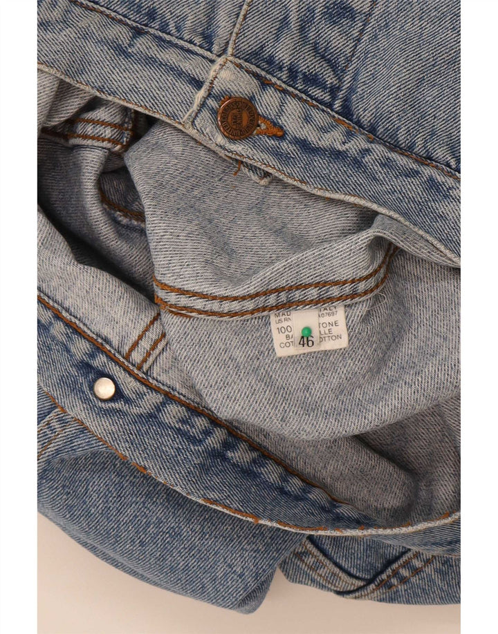 Мужская джинсовая куртка Benetton IT 46, маленькая синяя, хлопок