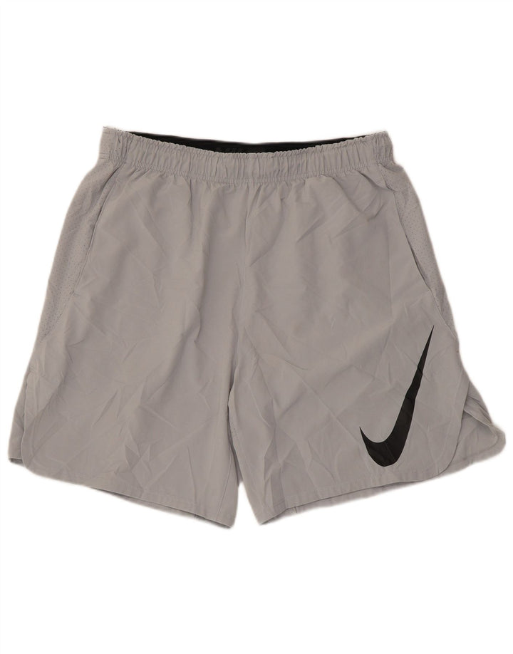 Мужские спортивные шорты NIKE Dri Fit с графическим рисунком XL, серый полиэстер
