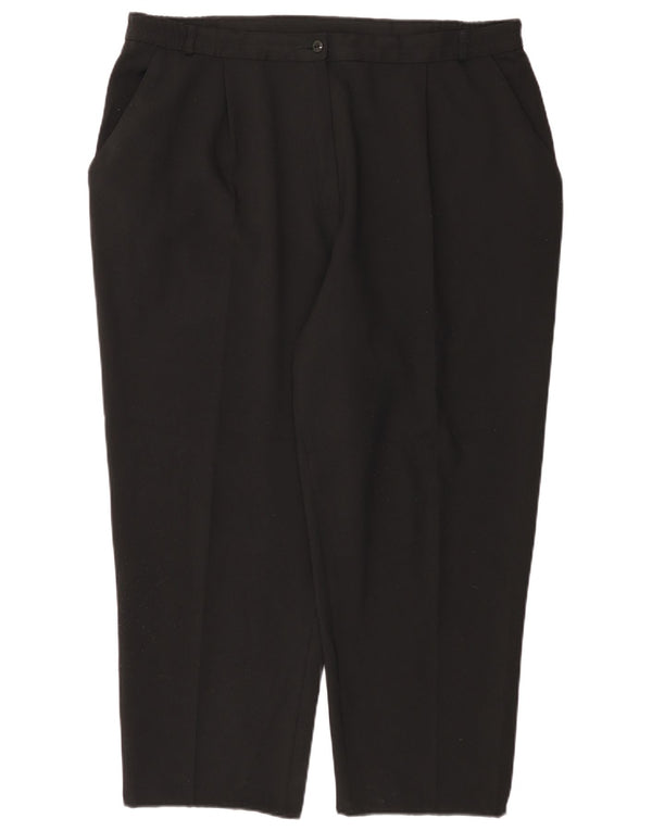 Женские брюки чинос с высокой талией Marks & Spencer UK 22 2XL W40 L26 черные