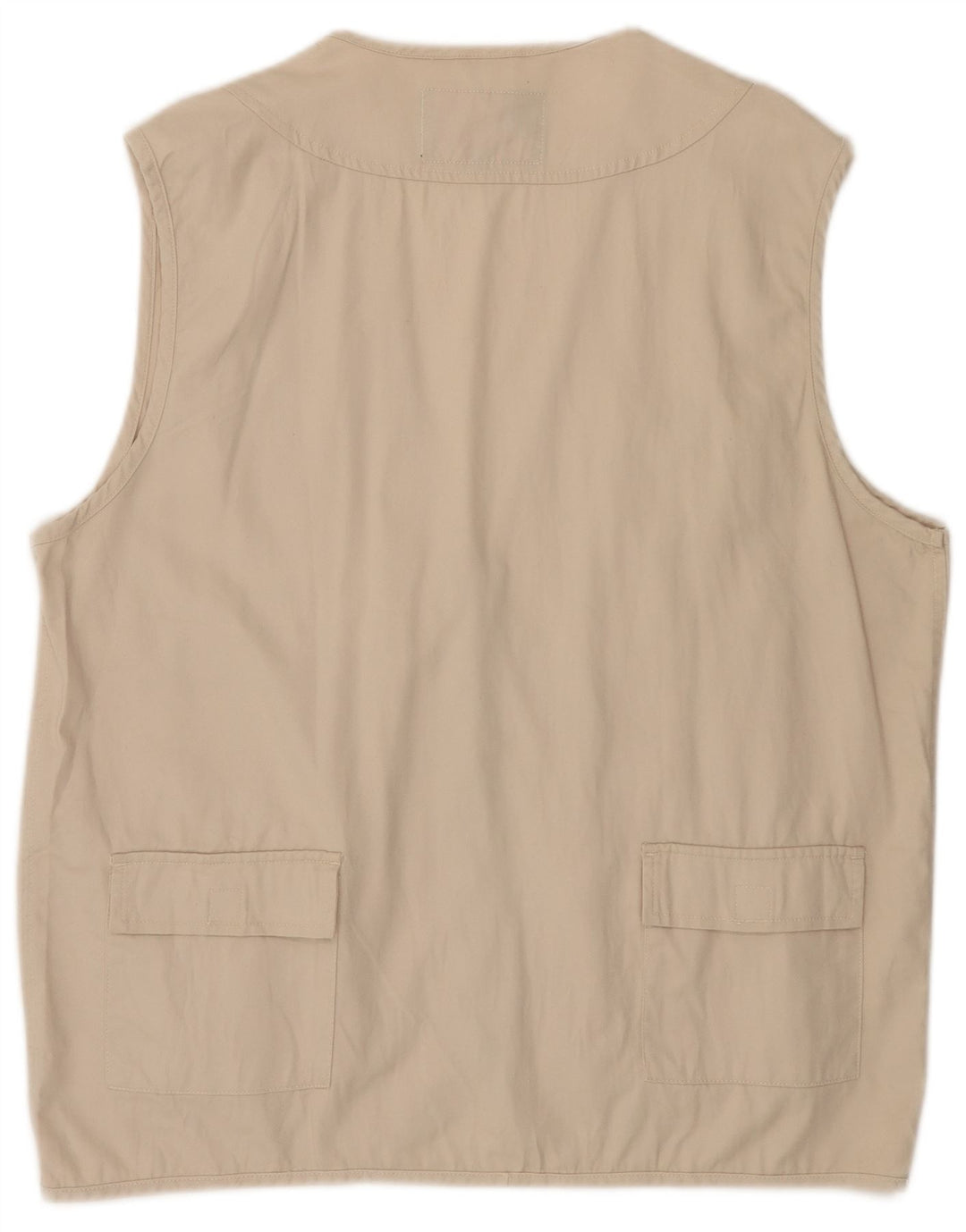 Винтажный мужской универсальный жилет UK 42 XL, бежевый хлопок