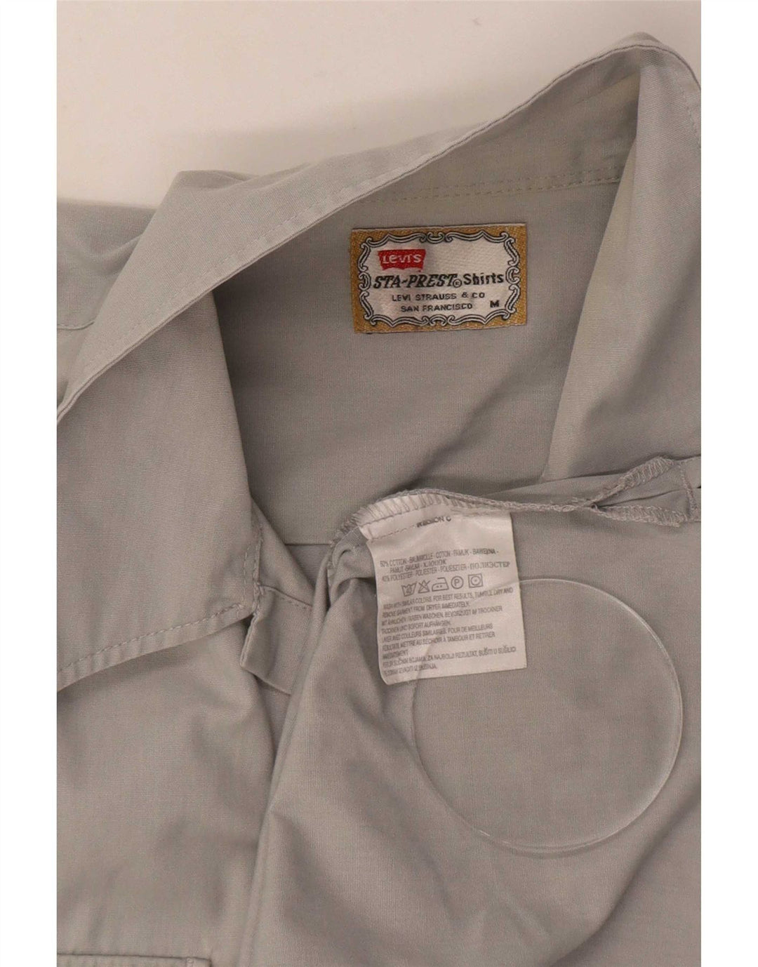 Мужская рубашка с коротким рукавом Levi's, хлопок среднего серого цвета
