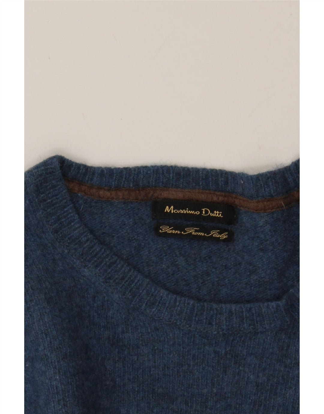 MASSIMO DUTTI Womens Crew Neck Jumper Sweater UK 8 Small Navy Blue Wool Vintage Massimo Dutti and Second-Hand Massimo Dutti from Messina Hembry 