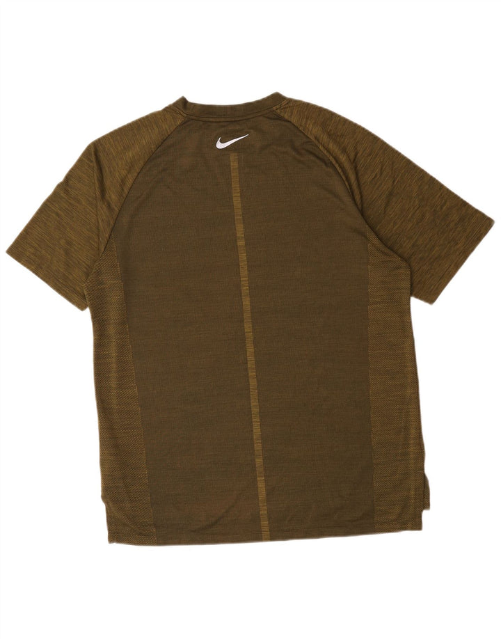 Мужская футболка Nike Dri Fit, средний цвет, хаки, крапинчатый полиэстер