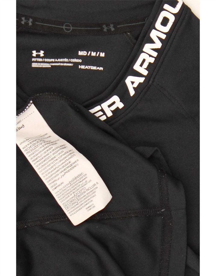 Мужская футболка с рисунком Under Armour Heat Gear, верх, средний черный, полиэстер
