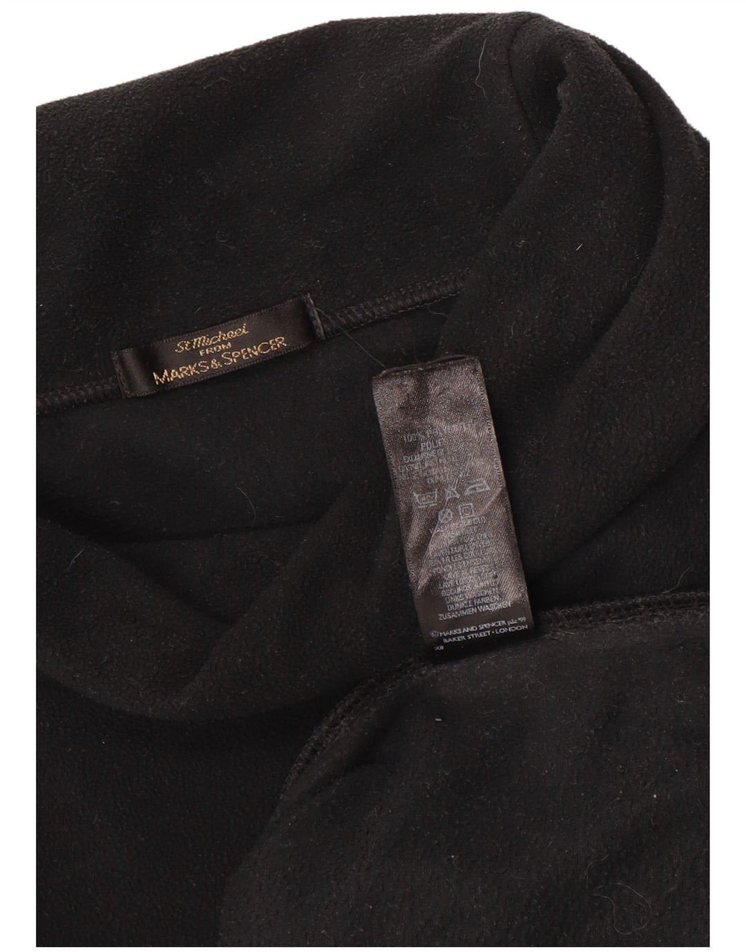 Женский флисовый джемпер оверсайз Marks & Spencer UK 18 XL, черный полиэстер