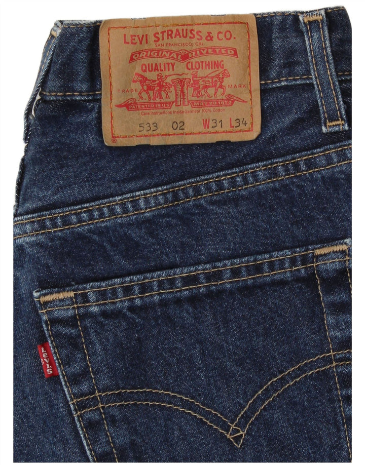 Мужские зауженные джинсы Levi's 533 W31 L34 Темно-синие, хлопок
