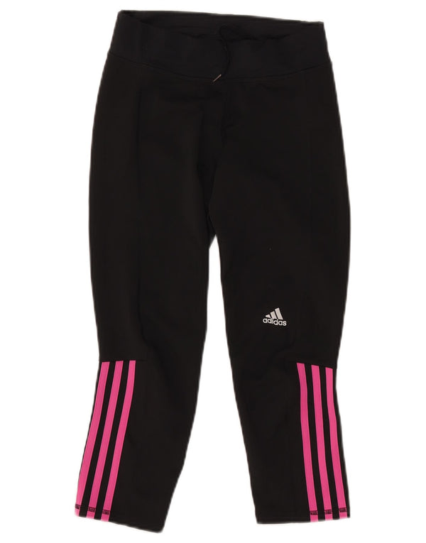 Женские леггинсы-капри ADIDAS UK 4/6 XS, черный полиэстер