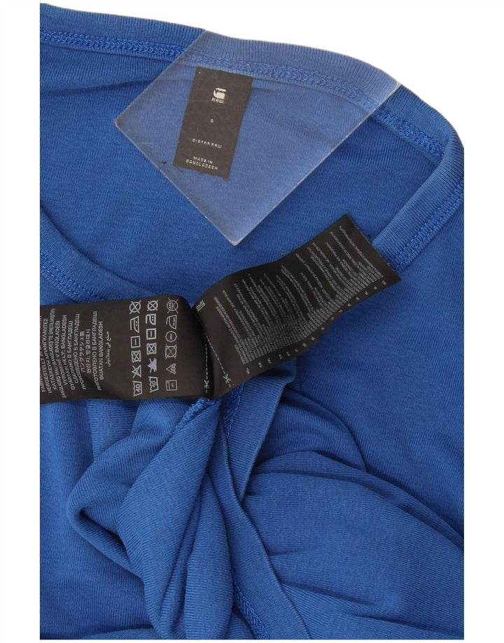 Мужской топ G-Star с длинным рукавом, маленький синий хлопок