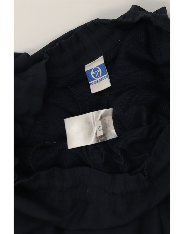 Мужские спортивные брюки Sergio Tacchini, средние, темно-синие, с цветными блоками
