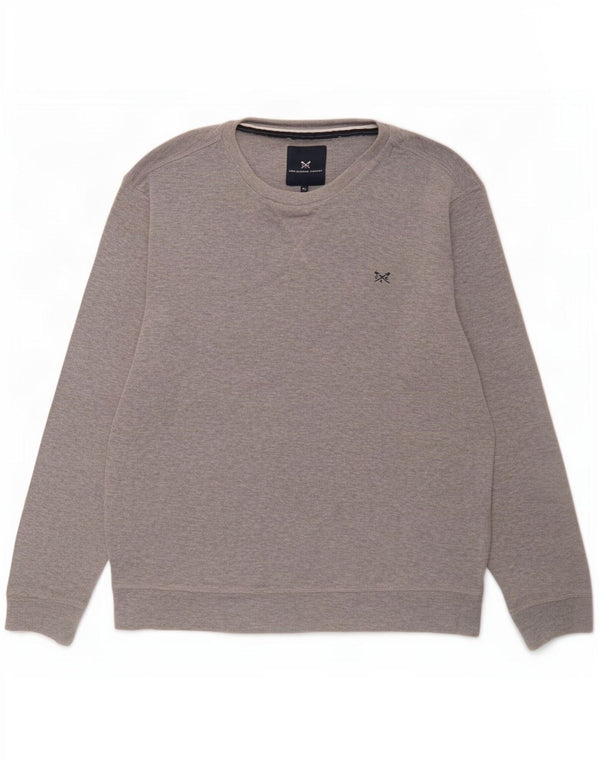 Мужская толстовка Crew Clothing, джемпер XL, серый хлопок с крапинками