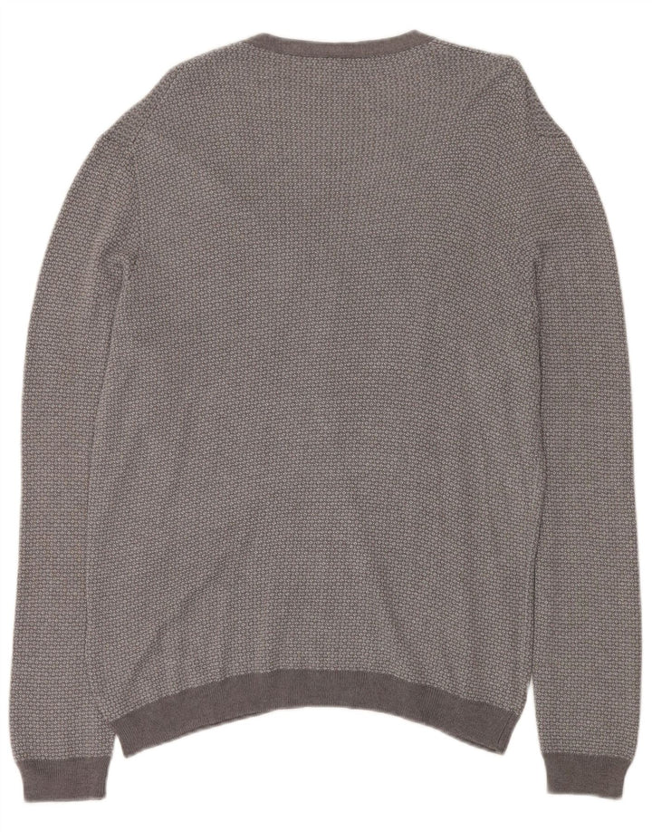 Женский кардиган BENETTON UK 18 XL Серый вискоза с крапинками