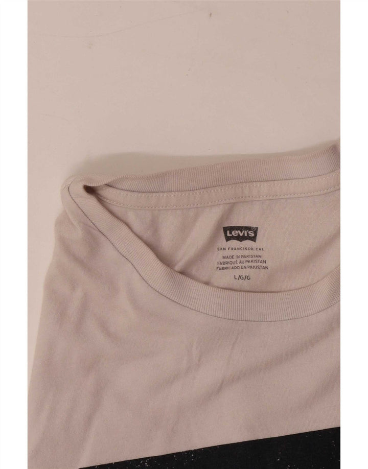 Мужская футболка с рисунком Levi's, большая белая