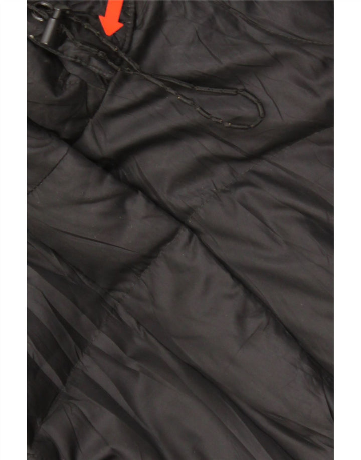 Женское стеганое пальто с капюшоном Eddie Bauer UK 14, средний черный, полиэстер