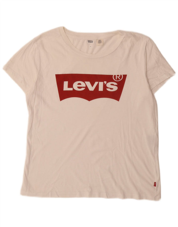 Женская футболка с рисунком Levi's Top UK 14, средний белый