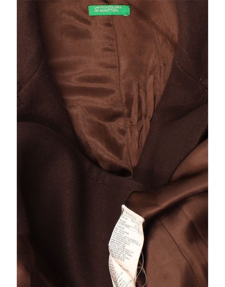 Женское пальто Benetton IT 44 Medium Brown Wool