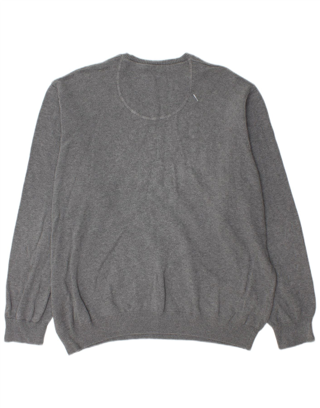 Мужской джемпер с v-образным вырезом Marks & Spencer Blue Harbour 2XL, серый хлопок