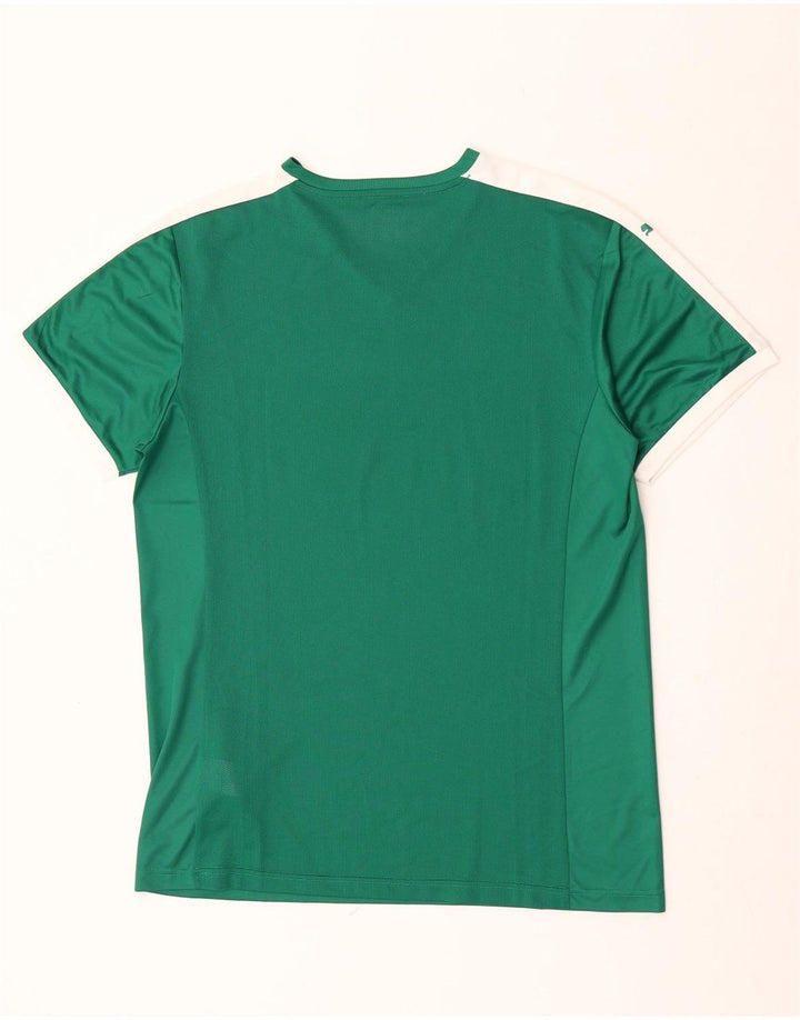 Мужская футболка Puma Top XL зеленая из полиэстера с цветными блоками