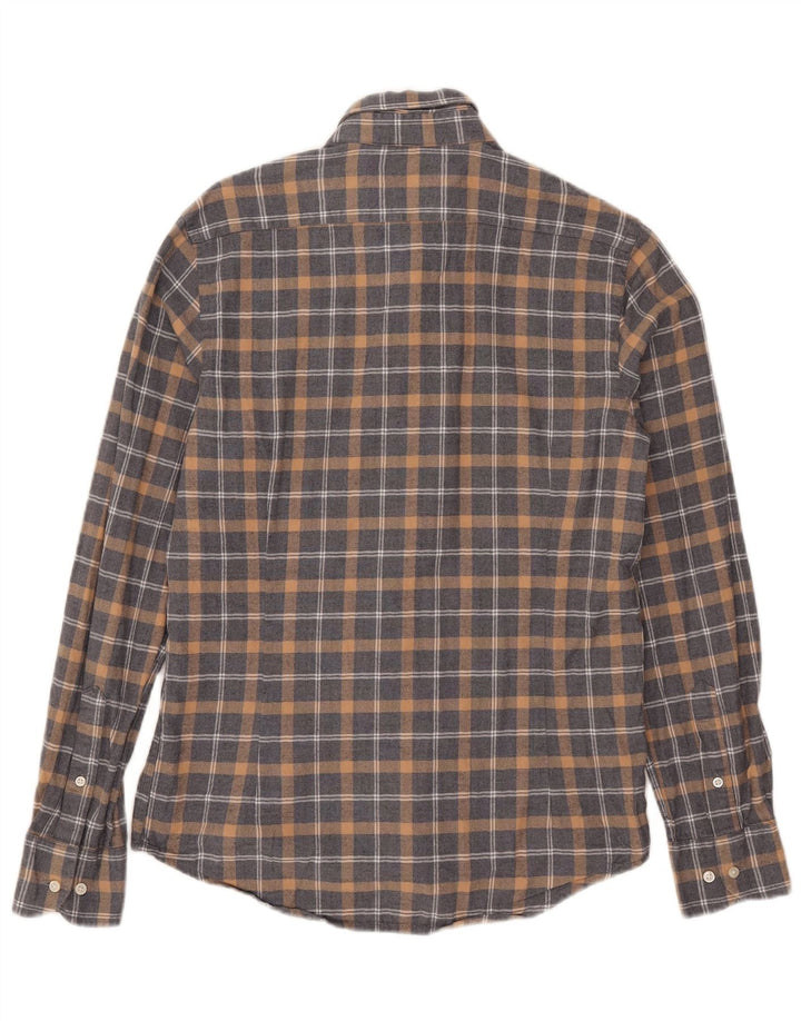 Мужская фланелевая рубашка Massimo Dutti, маленькая серая клетка