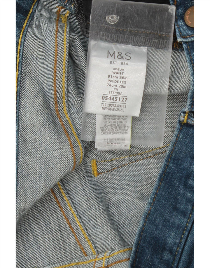 Мужские прямые джинсы Marks & Spencer с автографом W36 L27, синий хлопок
