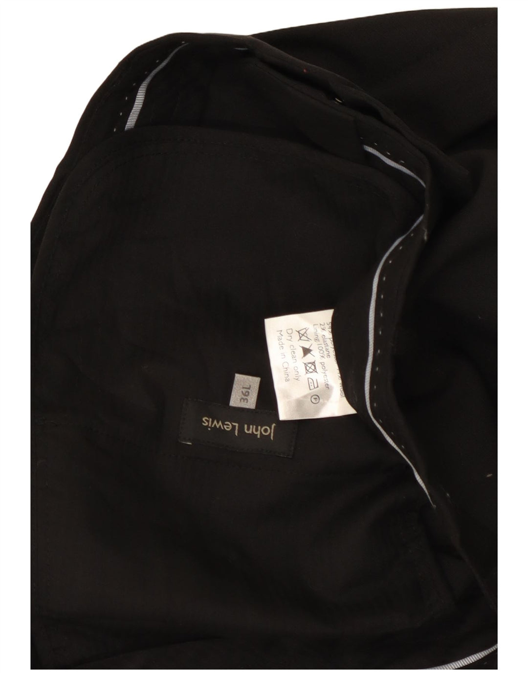 Мужские прямые брюки JOHN LEWIS W36 L33, черный полиэстер