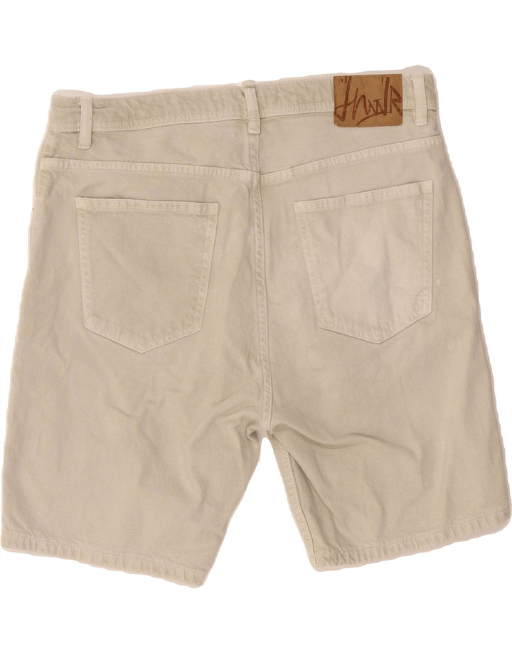 ZARA Mens Denim Shorts EU 44 Large W34  Beige Cotton Vintage Zara and Second-Hand Zara from Messina Hembry 