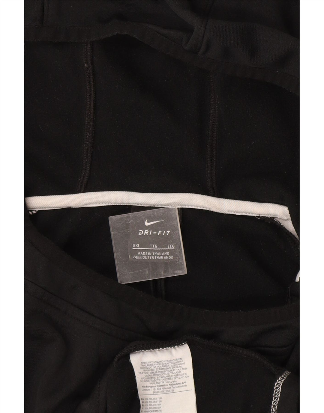 Мужской джемпер с капюшоном Nike Dri Fit 2XL, черный полиэстер с цветными блоками