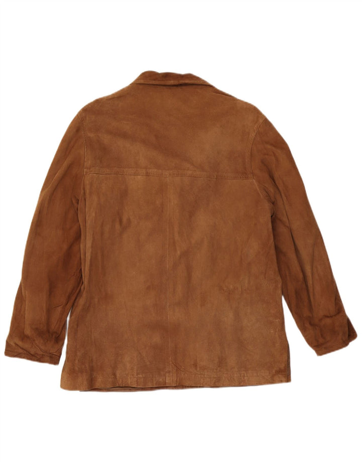 Винтажная женская замшевая куртка IT 44 Medium Brown Leather